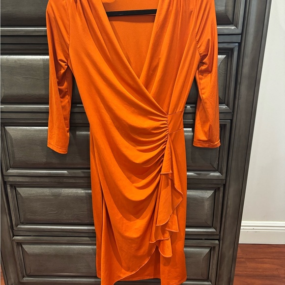 VENUS Asymmetrical Orange Dress - Picture 1 of 3